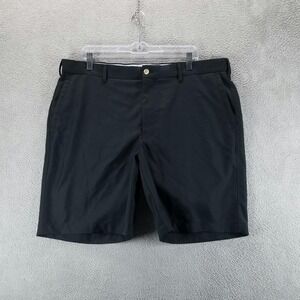 Peter Millar Shorts Mens 38 Black Salem Performance 9" Golf Chinos